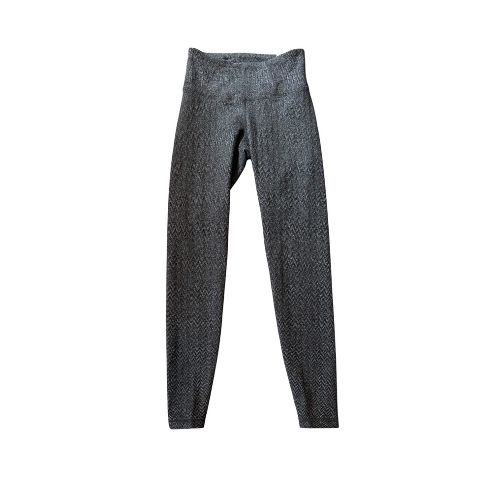 Old Navy Active CozeCore Herringbone Leggings Gray Black High Rise Small NEW
